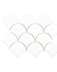 Moroccan Fish Scales Tiles - Creamy White | Elegant Undersea Inspired Design