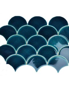 Moroccan Fish Scale Tiles - Sacramento Green | Durable Fish Scale Pattern | Indoor & Outdoor Use