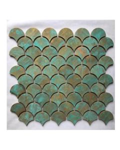 Moroccan Emerald Green Fish Scale Tile - High-Quality Glazed Finish