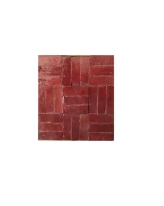 Timeless Moroccan Bejmat Tiles in Wine Red | Handcrafted & Water-Resistant