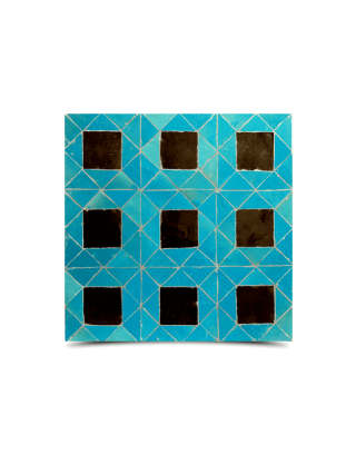 Captivating Moroccan Mosaic Tiles - Black & Blue Color