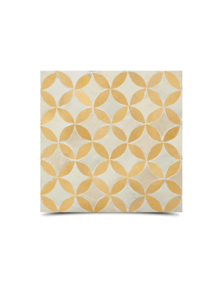 Moroccan Orange & Beige Mosaic Tiles - Handmade Geometric Design