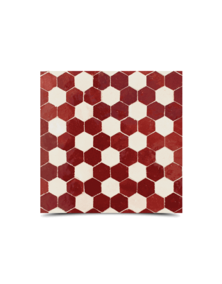 Moroccan Red Mosaic Tile | Intricate Geometric Patterns