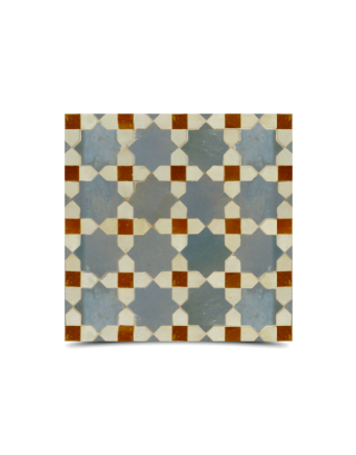 Moroccan Mosaic Tile: Vibrant Multi-Color Star Design