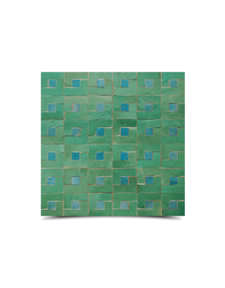 Moroccan Green & Blue Mosaic Tiles - Elegant & Durable