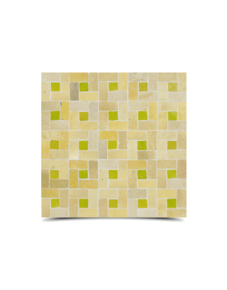 Moroccan Mosaic Beige Yellow Pattern - High-Quality Glazed Tiles