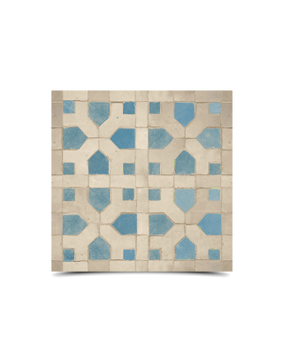 Moroccan Mosaic Tile Blue Gray – Handcrafted Zellij Design