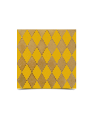 Moroccan Mosaic Yellow & Beige Pattern - Handmade Tiles