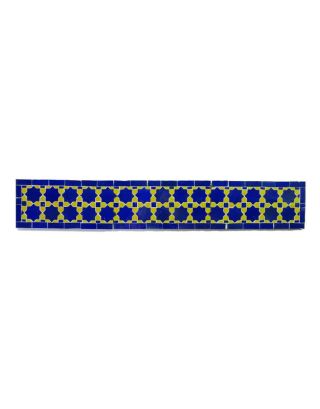 Moroccan Blue Star Mosaic Border Tiles