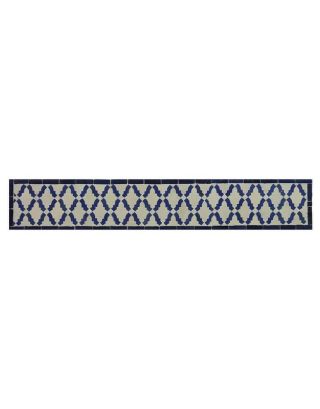 Moroccan Mosaic Border Tile - Dark Blue Elegance