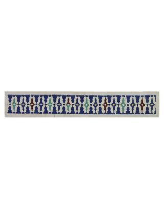 Moroccan Mosaic Border Multi Colors - Handmade Glazed Tiles