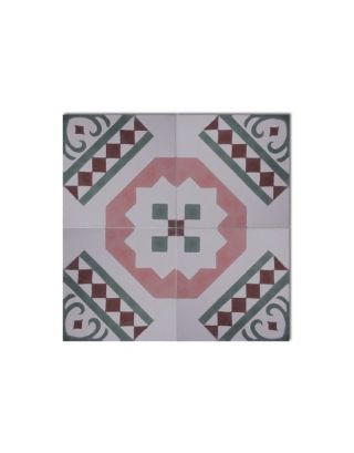 Moroccan Cement Patterns in Ivory White & Light Colors - Exquisite Glazed Tiles