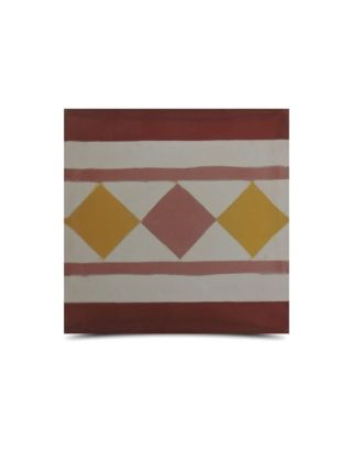 Moroccan Yellow & Purple Cement Border Tiles