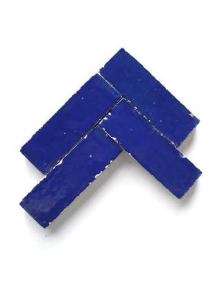 Handmade Moroccan Bejmat Tiles - Azure Blue - Vintage & Durable