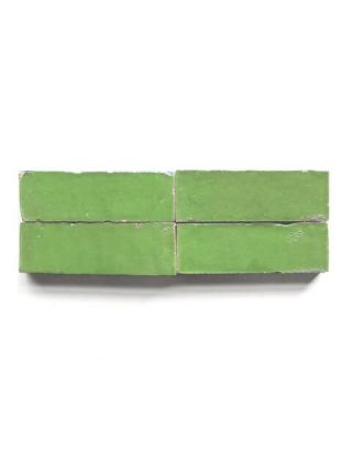 Vintage Lime Green Moroccan Bejmat Tiles - Handcrafted Indoor/Outdoor - Custom Sizing Options