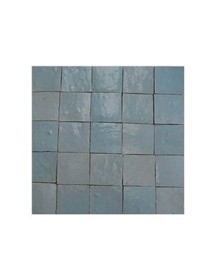 Moroccan Mosaic Charcoal Black Glazed Tiles - Handmade 6x6 Fro Moroccan Mosaic Tiles
