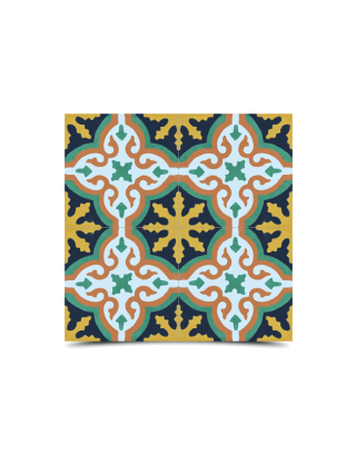Moroccan Cement Pattern Tiles in Multi-Colors - Timeless Elegance