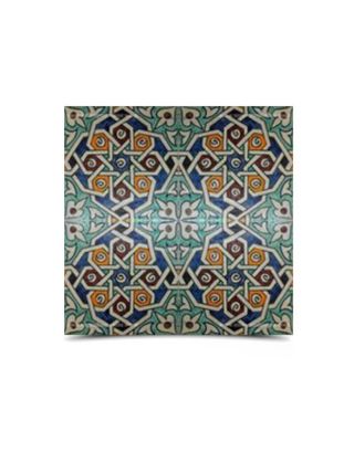 Authentic Moroccan Geometric Hand Painted Tiles - Vibrant Colors