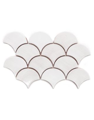 Moroccan Fish Scale Tiles - White | Stylish & DurableTiles
