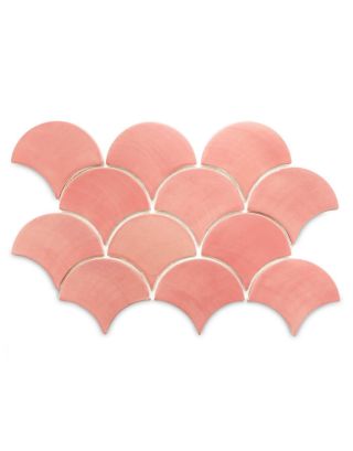 Captivating Grapefruit Moroccan Fish Scale Tiles