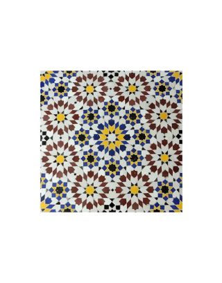 Moroccan Mosaic Tiles | Vibrant Red Blue Yellow Black - Indoor Outdoor Use