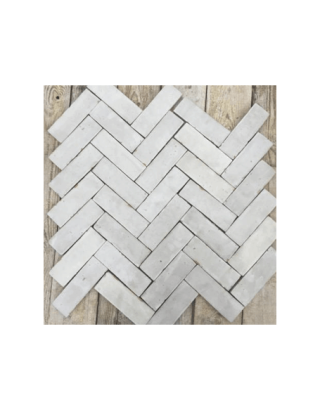 "Moroccan Bejmat Tiles - Parchment White | Handmade Glazed Finish"