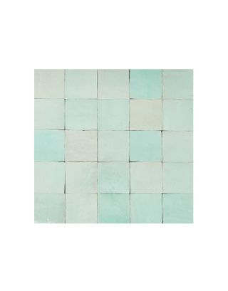 Moroccan Solid Green Mosaic Tiles - Enchanting Pastel Green Hue.