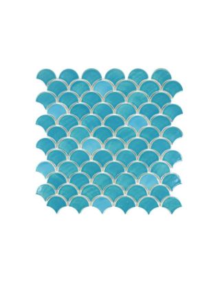 Caribbean Blue Small Fish Scales Tiles - Premium Quality