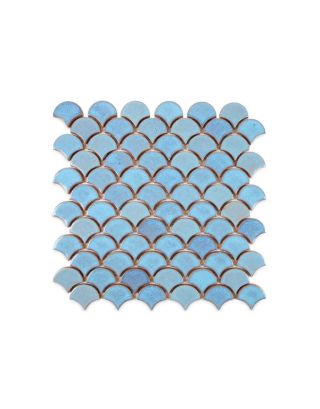 Captivating Blue Bell Moroccan Fish Scales Tiles