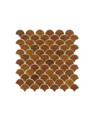 Captivating Amber Small Moroccan Fish Scales Tiles