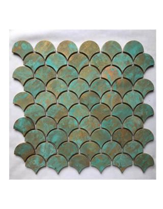 Moroccan Emerald Green Fish Scale Tile - High-Quality Glazed Finish