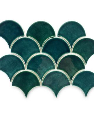 Peacock Green Moroccan Fish Scales | Glossy/Matte | High-Quality & Durable