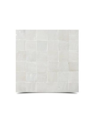 Moroccan Mosaic White Chiffon Tiles: Handcrafted Luxury Beauty