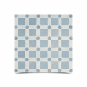 "Moroccan Light Blue Mosaic Tile - Geometric Star Pattern"