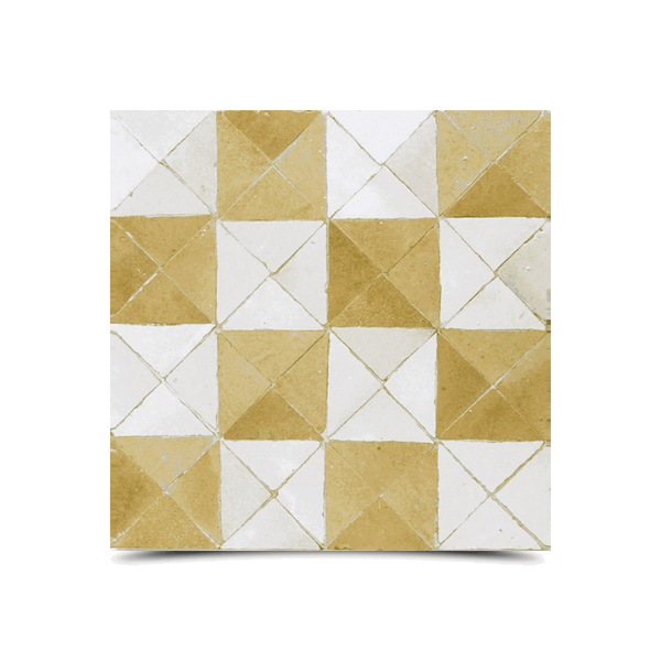 Moroccan Mosaic Tiles White & Beige - Geometric Design
