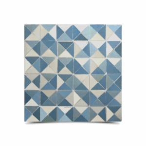 Moroccan Blue Mosaic Tiles | Handcrafted Cubic Motif