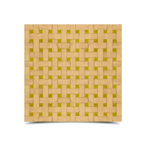 "Beige & Green Moroccan Mosaic Tiles - Elegant Design for Floors & Walls"