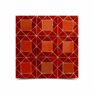 Moroccan Red & Orange Mosaic Tile Pattern - 16.