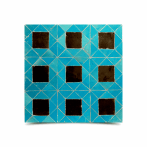 Captivating Moroccan Mosaic Tiles - Black & Blue Color