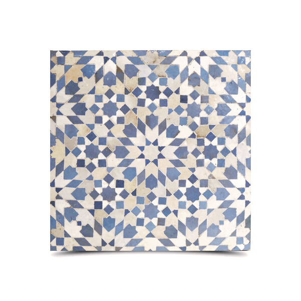 Moroccan Mosaic Patterns Multicolor Tile - Floral Design