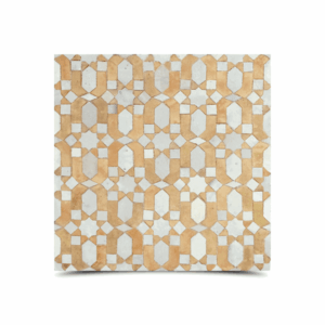 Moroccan Mosaic Tile Orange Color - Earthy Beige Stars & Parchment White Arches