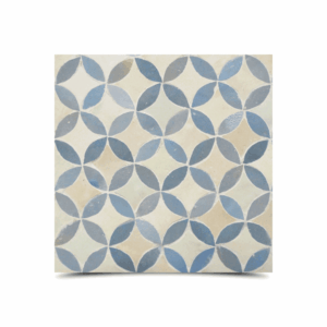 Moroccan Mosaic Pattern Blue & Beige Tiles - Handmade Geometric Design