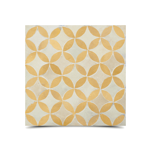 Moroccan Orange & Beige Mosaic Tiles - Handmade Geometric Design