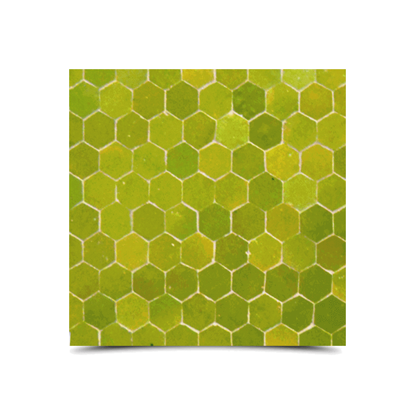 Moroccan Green Mosaic Tiles - Fes Handmade Geometric Design