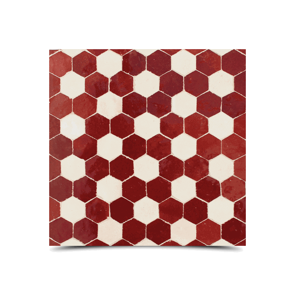 Moroccan Red Mosaic Tile | Intricate Geometric Patterns