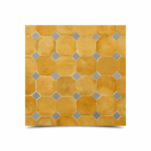 Moroccan Mosaic Pattern Blue Beige Tiles - Handmade Earthy Design