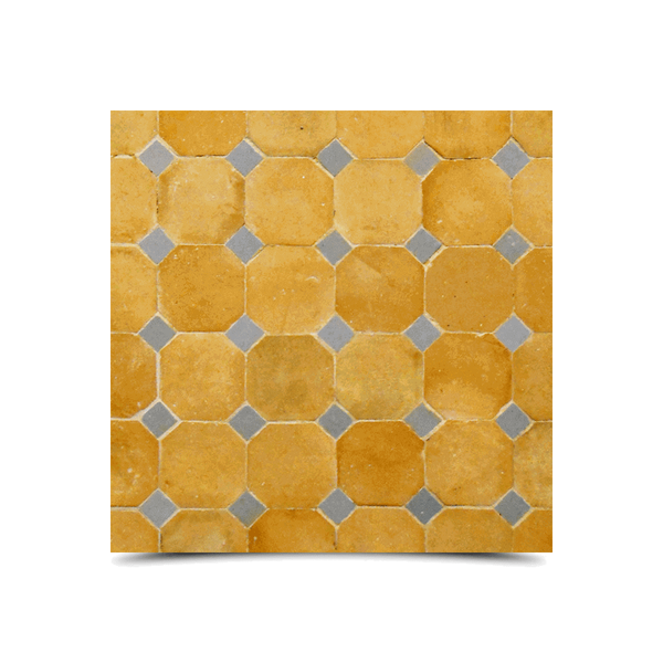 Moroccan Mosaic Pattern Blue Beige Tiles - Handmade Earthy Design