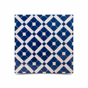 Luxury Moroccan Blue & White Mosaic Tiles - Handcrafted Geometric Design