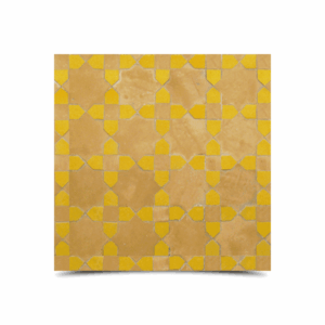 Moroccan Mosaic Beige & Yellow Tile Pattern - Elegant & Durable