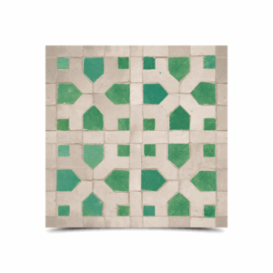 Elegant Moroccan Gray Green Mosaic Tiles